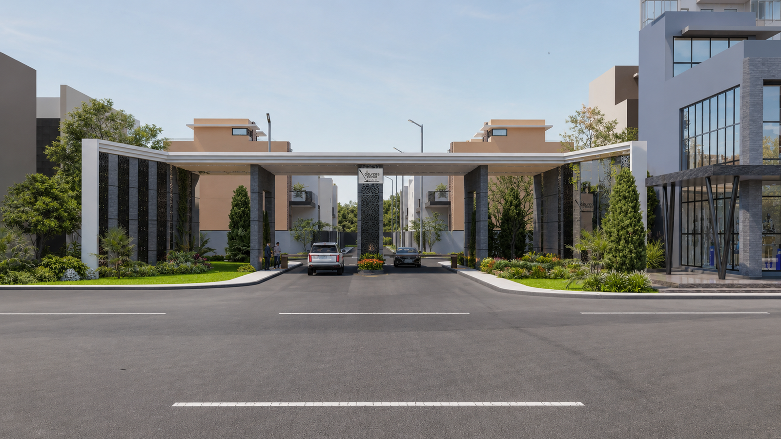 Golfers Avenue residential plots in Sushant Golf City Lucknow featuring premium plotted development with landscaped roads and green surroundings